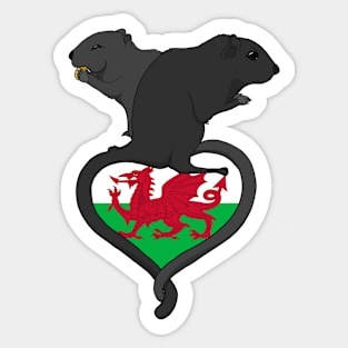 Gerbil Wales (dark) Sticker